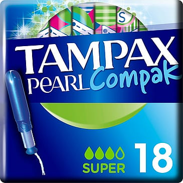 Tampax Pearl Compak Super Tamponer 18 stk