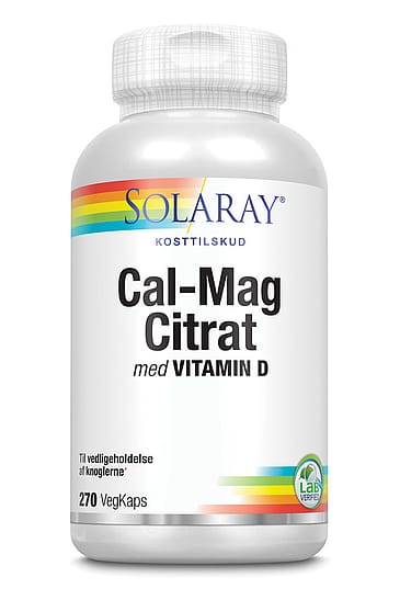 Solaray Cal-Mag med D-vitamin 270 kaps.