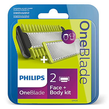 Philips OneBlade, sæt til ansigt + krop QP620/50