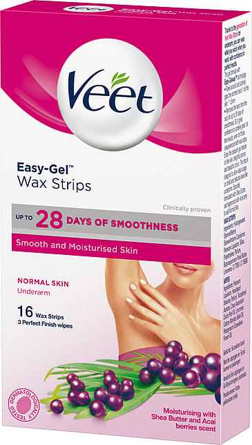Veet Easy-Gel Wax Strips Underarm Normal Skin 16 stk.