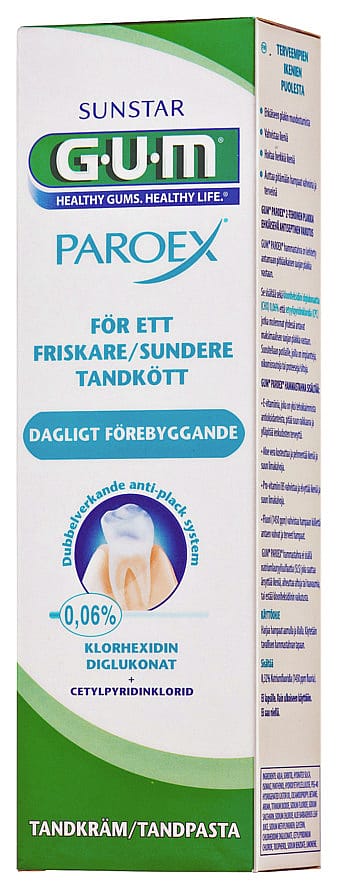 GUM Tandpasta Paroex 0,06% Klorhexidin v/tandkødsbetændelse 75 ml