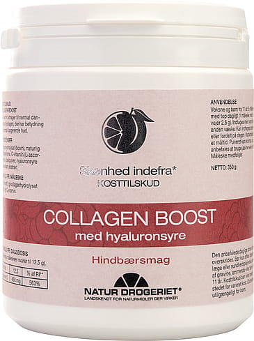 Natur Drogeriet Collagen-Boost med hyaluronsyre – hindbærsmag 350 g