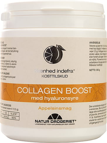 Natur Drogeriet Collagen-Boost med hyaluronsyre – appelsinsmag 350 g
