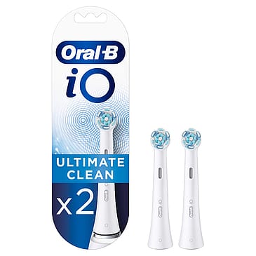 Oral-B iO Ultimate Clean Børstehoveder 2 stk Hvid
