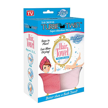 Turbie Twist Microfiber Hårturban 2-Pak Pink & Watermelon