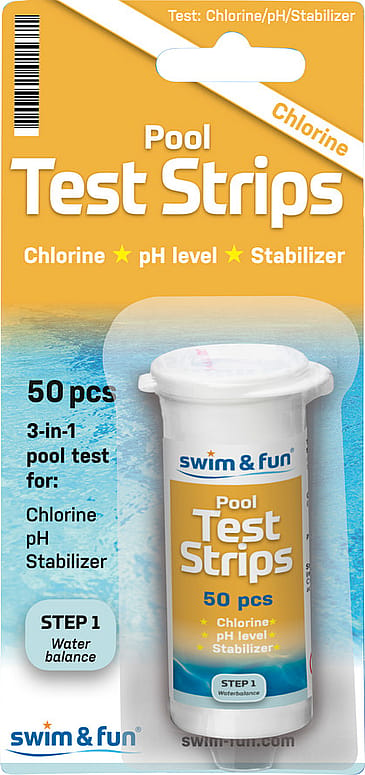 Swim & Fun Test Strips Chlorine/pH/Stabilizer  50 pcs.