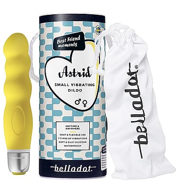 Belladot Astrid Small Vibrating Dildo Yellow