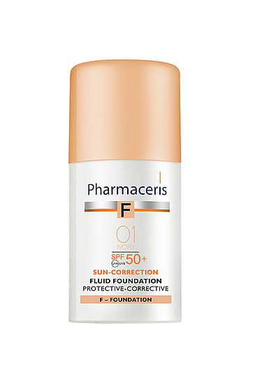 Pharmaceris Sun-Correction Protective Corrective Fluid Foaundation SPF 50+ 01 Ivory