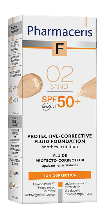 Pharmaceris Sun-Correction Protective Corrective Fluid Foaundation SPF 50+ 02 Sand
