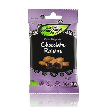 The Raw Chocolate Company Rosiner m. rå chokolade Ø 28 g