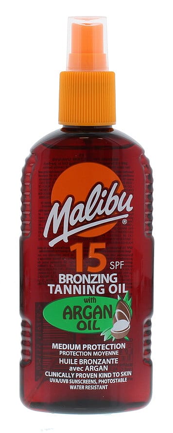 Malibu Bronzing Tanning Oil With Argan Oil SPF 15 200 ml