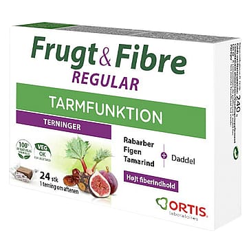 Ortis Frugt & Fibre Tyggeterning 24 stk