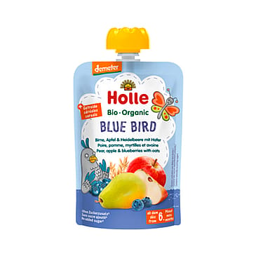 Holle Blue Bird Pære Æble & Blåbær Havregryn Grød 100 g