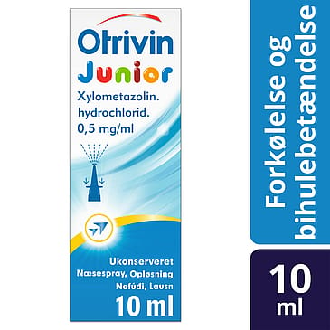 Otrivin Næsespray Junior ukonserveret, opløsning 0,5 mg/ml 10 ml
