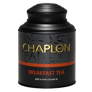 Chaplon Tea Breakfast sort/hvid te dåse Ø 170 g