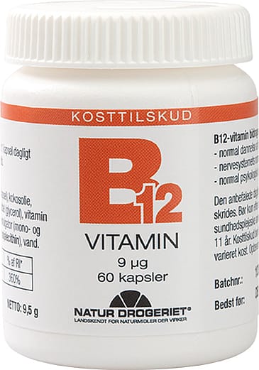 Natur Drogeriet B12 vitamin 9 mcg 60 kaps.