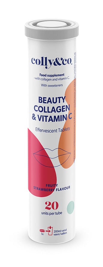Colly & Co Collagen + Vitamin C tabs Strawberry 20 stk