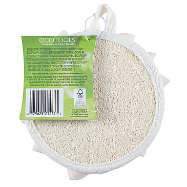 Eco Tools Reinigungspad – 2-in-1 Mit Luffa-Seite & Weichem Netz, Aus Bambus & Bio-Baumwolle