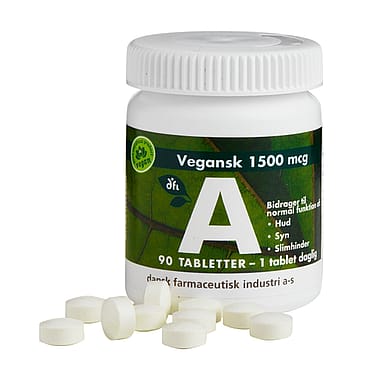 Dansk Farmaceutisk Industri A-vitamin 1500 mcg 90 tabl.