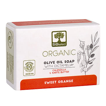 Bioselect Pure Olive Oil Soap Håndsæbe med Morgenfrue og Sheasmør 80 g