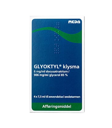 Glyoktyl Rektalvæske 6 mg/ml + 906 mg/ml, rektalvæske, opløsning docusatnatrium/glycerol 85% 30 ml