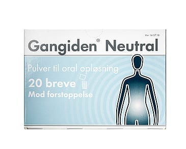 Gangiden Pulver Neutral 13,125 g + 351 mg + 179 mg + 47 mg, oral opløsning 20 stk.