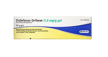 Diclofenac Orifarm 11,6 mg/g gel 50 g