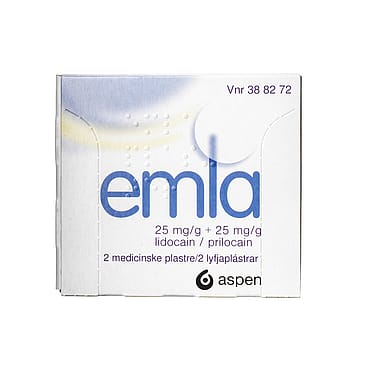 Emla Medicinsk plaster 25 mg/g + 25 mg/g 2 stk.