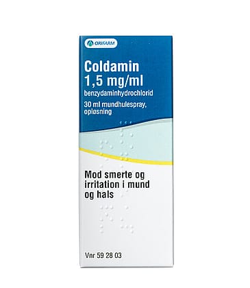 Coldamin Mundhulespray 1,5 mg/ml opløsning 30 ml