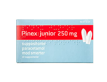 Pinex Junior 250 mg suppositorier 10 stk.