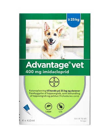 Advantage Vet Advantage vet. kutanopløsning til hunde på 25 kg og derover. 16 ml
