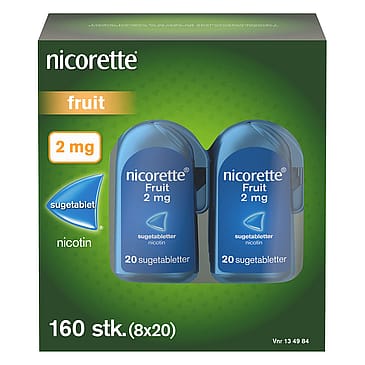 Nicorette® Fruit 2 mg sugetabletter 160 stk.