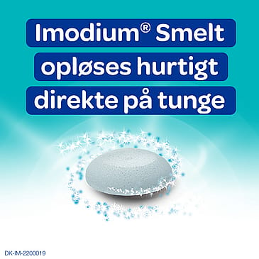 Imodium Smelt, 2 mg, frysetørrede tabletter 12 tabl.