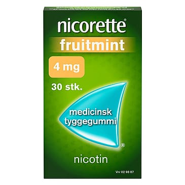 Nicorette® Fruitmint 4 mg medicinsk tyggegummi 30 stk.
