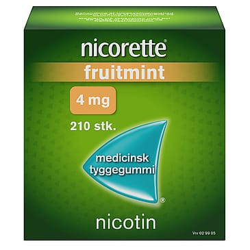 Nicorette® Fruitmint 4 mg medicinsk tyggegummi 210 stk.