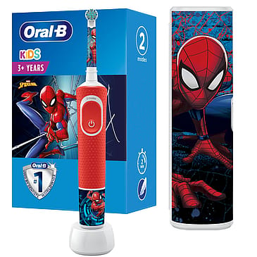 Oral-B Spiderman Eltandbørste m/Etui Børn 3+