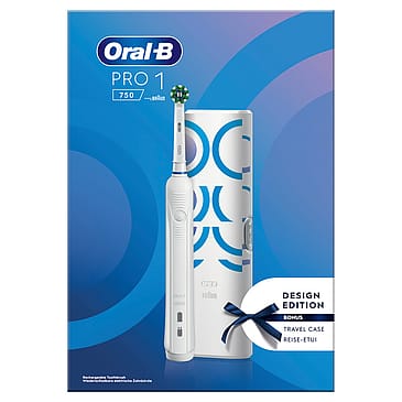 Oral-B Pro 1 Eltandbørste m/Etui Hvid