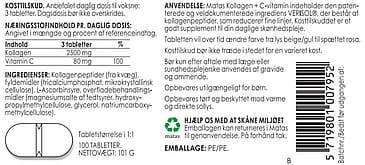 Matas Striber Kollagen 833 mg +C-vitamin 27 mg 100 tabl.