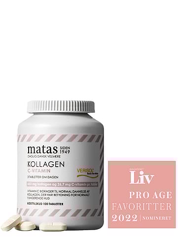 Matas Striber Kollagen 833 mg +C-vitamin 27 mg 100 tabl.