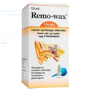 Remo-wax Øredråber m. sprøjte 10 ml