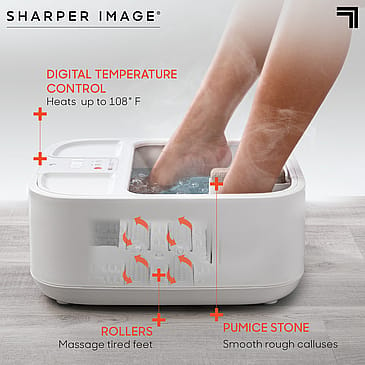 Sharper Image Fodbad med varme og LCD-display