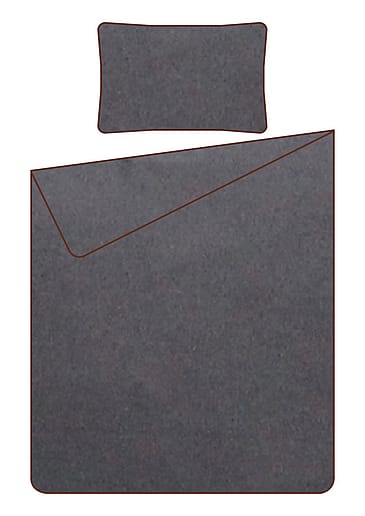 OMHU Percale Sengetøj Mørkegrå 140 x 200 cm