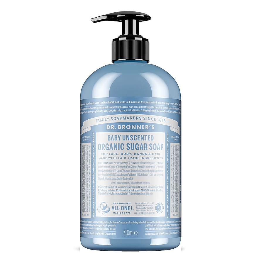 Dr. Bronner's Baby Unscented Organic Sugar Soap 710 ml parfym
