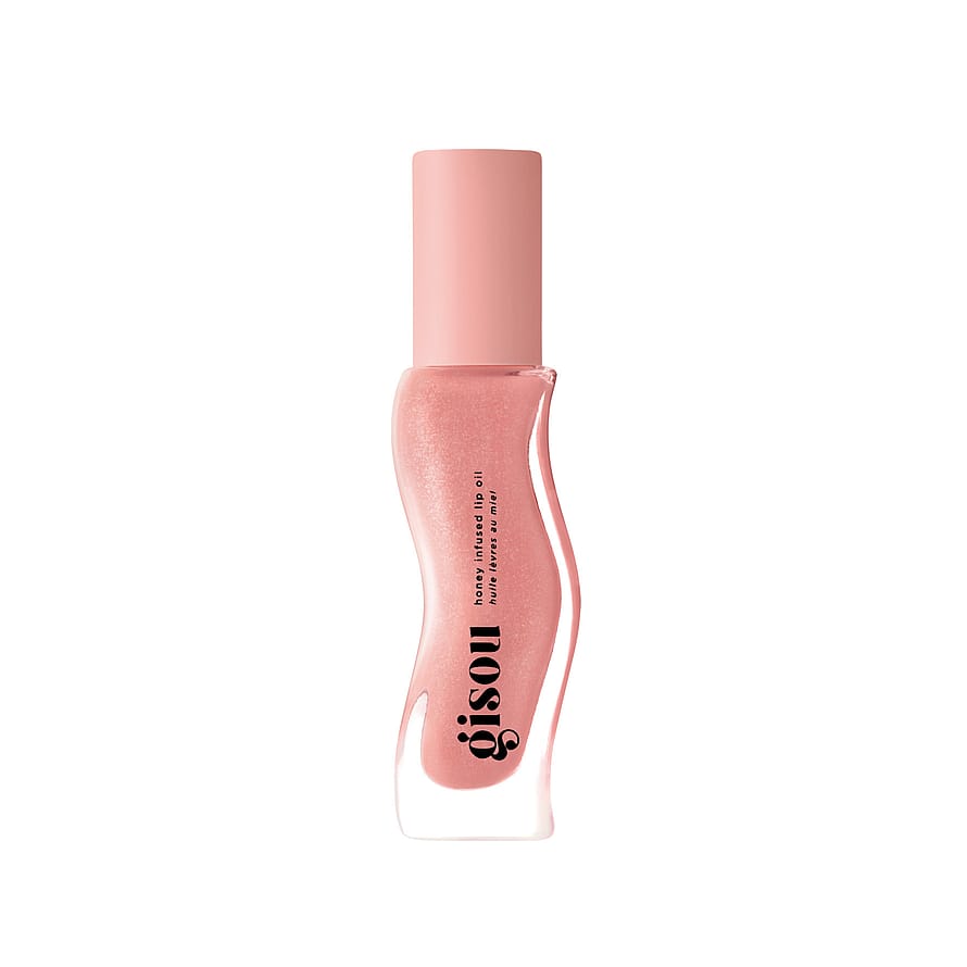 Honey Infused Lip Oil Nude pink with golden shimmer