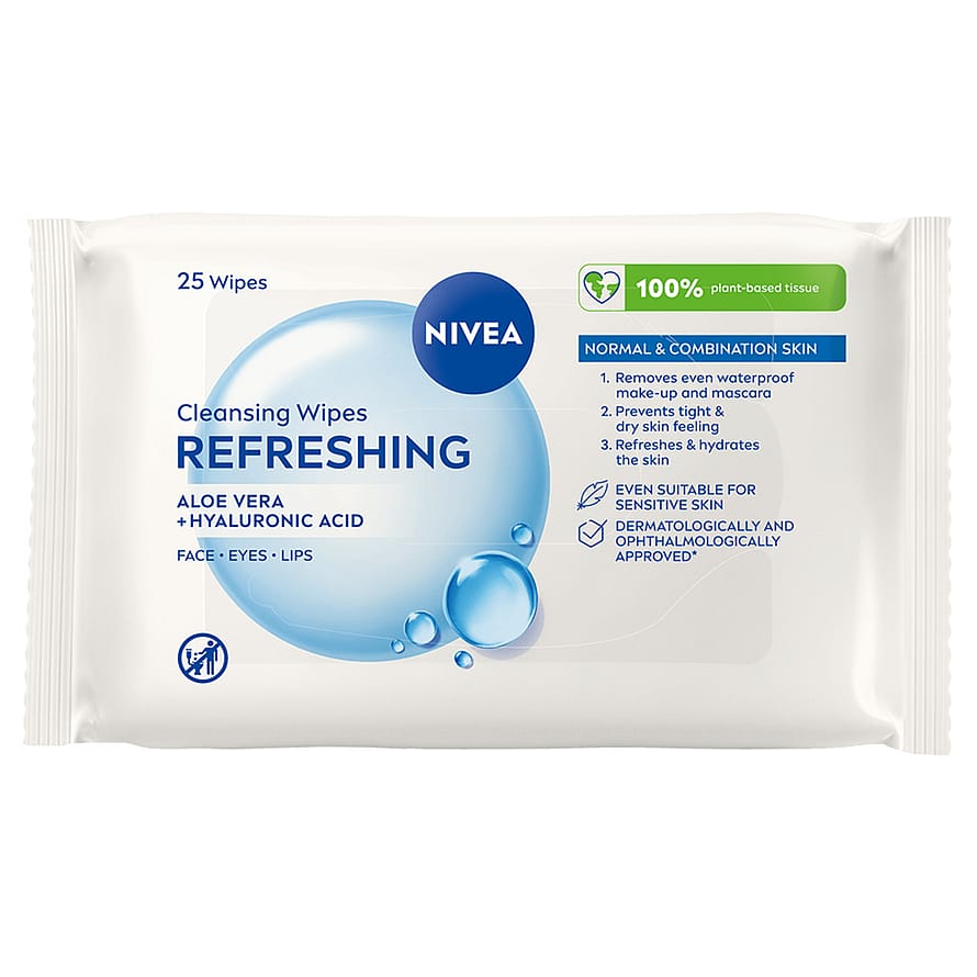 Nivea - Ansiktsservetter Refreshing Cleansing Wipes 25 st