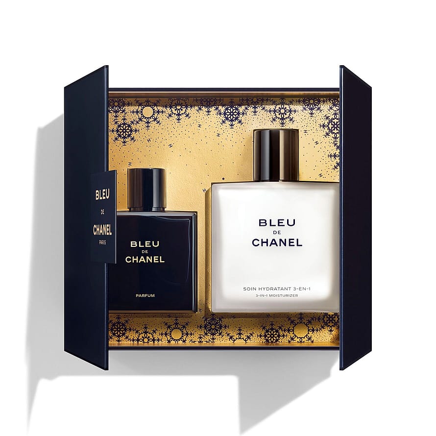 BLEU DE CHANEL CASE Parfum 50 ml And 3-In-1 Moisturizer 90 ml