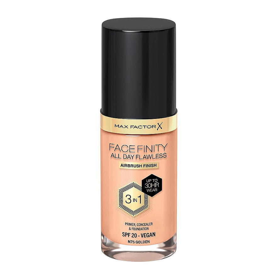 Facefinity All Day Flawless 3-In-1 Foundation 75 Golden