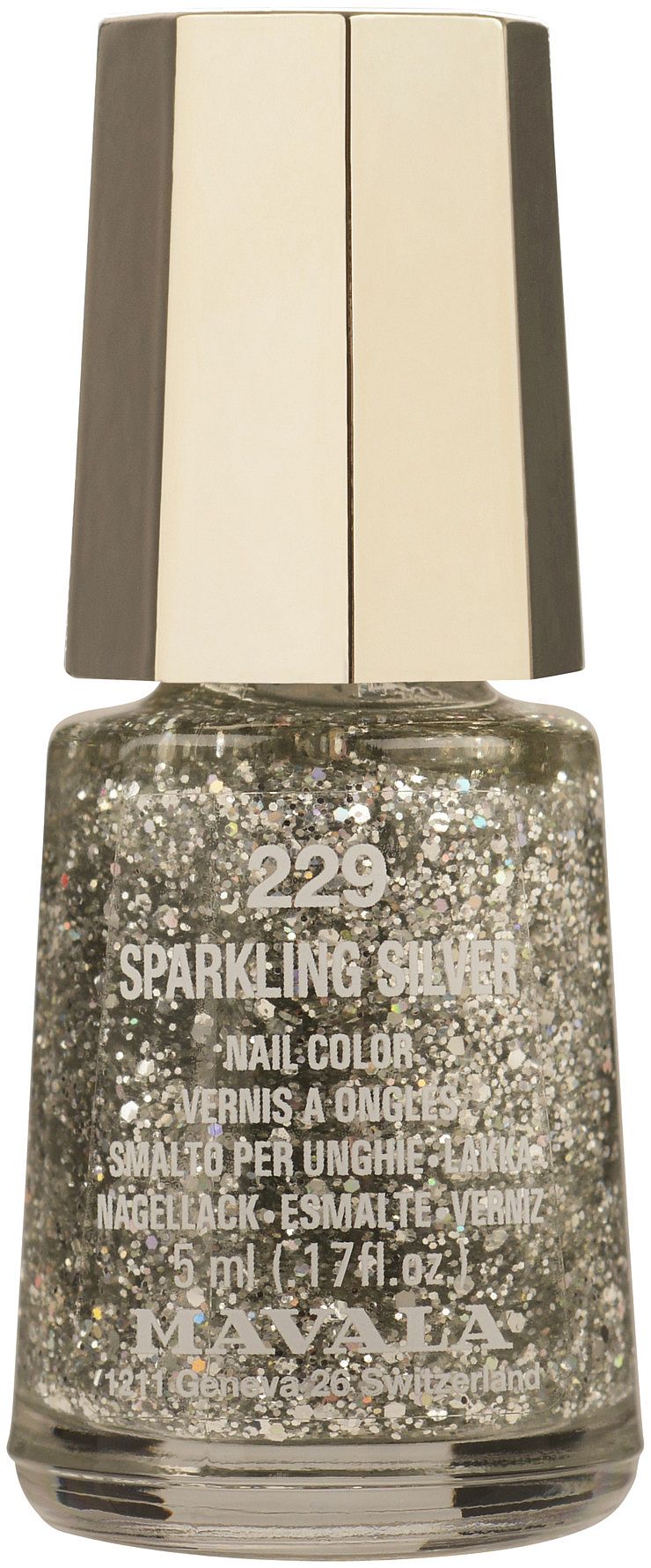 Mini Nail Polish 229 Sparkling Silver