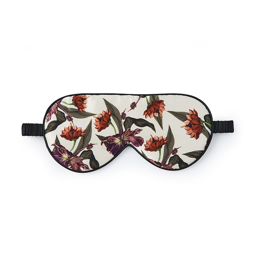 Fan Palm 100% Mulberry Silk Eye Masks Cream Hibiscus parfym
