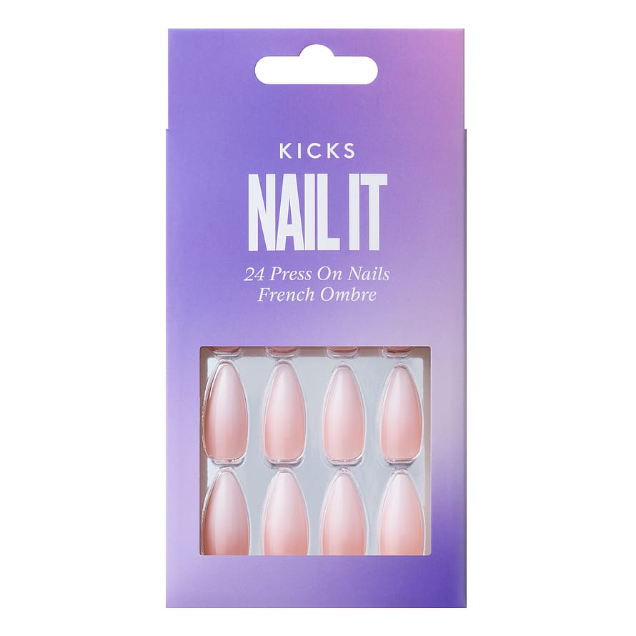 Kicks Beauty Press On Nails Soft French Ombre Ombre Pink parfym